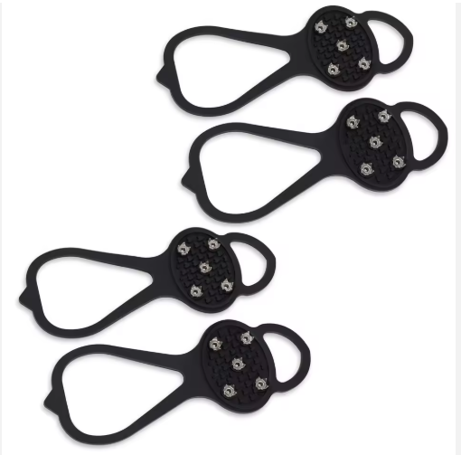 Universal Non-Slip Gripper Spikes for Shoes, Ice Traction Cleat Grips with Steel Studs Crampon for Ice Sports