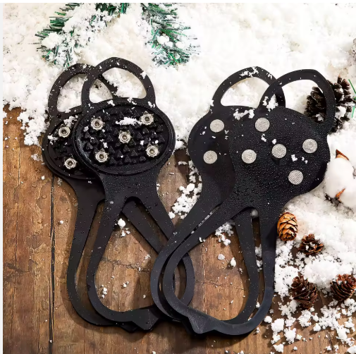 Universal Non-Slip Gripper Spikes for Shoes, Ice Traction Cleat Grips with Steel Studs Crampon for Ice Sports