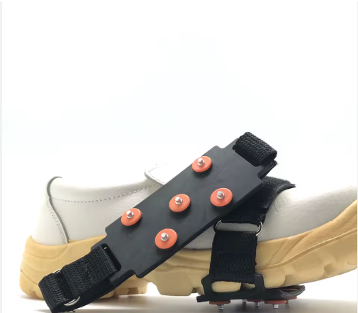 Ice Grips Traction Cleats Grippers Over Shoe Anti Slip Spikes Snow-Ice Cleats with 5 Steel Studs Crampons